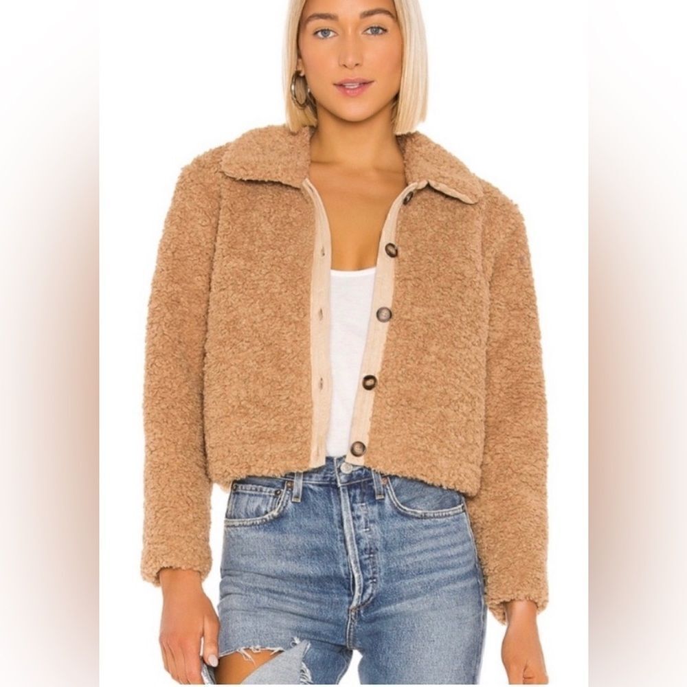 Astr the label teddy jacket tan